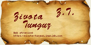 Života Tunguz vizit kartica
